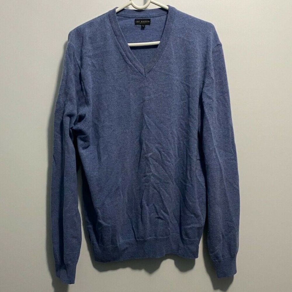 Emi Maglia Blue‎ V Neck Sweater Size XL